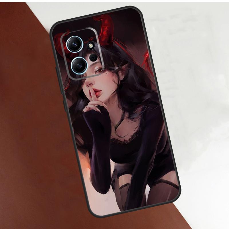 Эстетичный чехол 'Дьяволица Плохая Девочка' для Xiaomi Redmi Note 13 10 11 12 14 15 Pro Plus Чехол для Redmi 15C 15 12C 13C 14C 10C