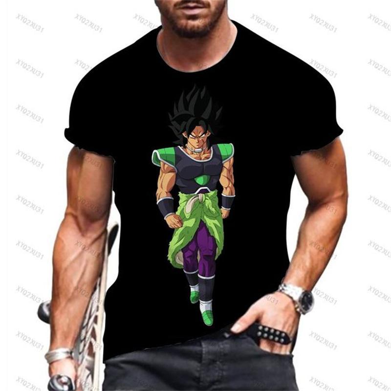 Вегета Dragon Ball Z Гоку Мужская футболка Тренд Уличная одежда Крутой Харадзюку Спортзал Оверсайз 110-6XL Круглый вырез Короткий рукав Аниме Сайян