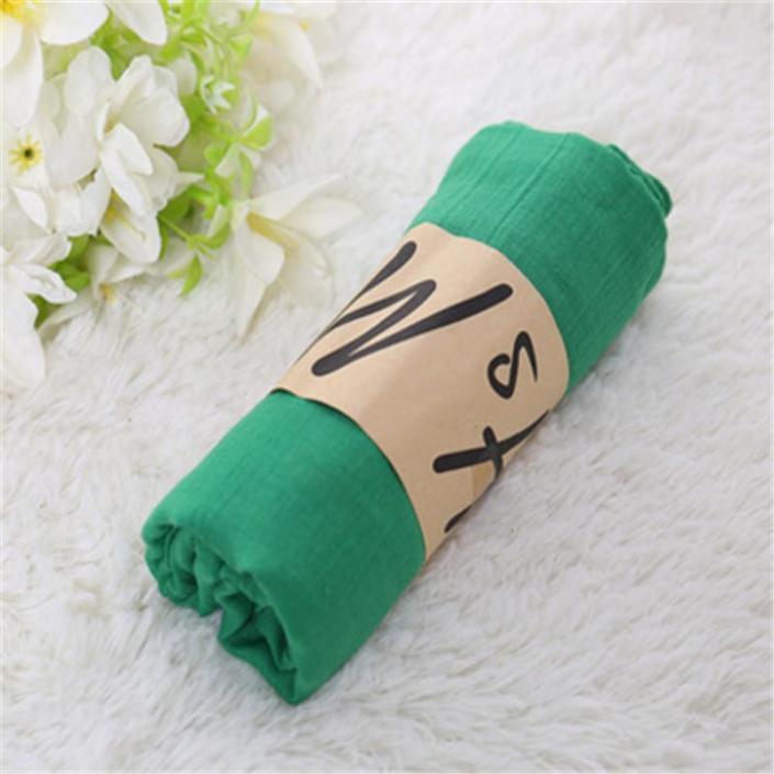 Женский акриловый шарф из полиэстера 180 × 50 см, мусульманский хиджаб, глушитель, повседневные длинные простые шарфы