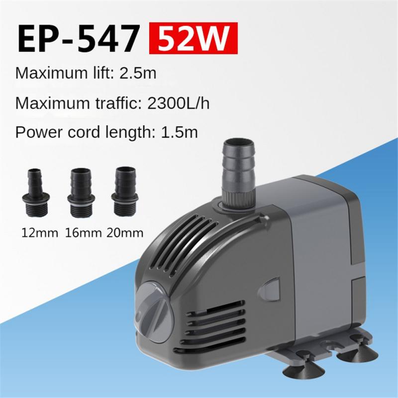 6 Вт 24 Вт 35 Вт 60 Вт Аквариумные водяные насосы для резервуаров, бесшумный погружной водяной фонтанный насос, фильтр для пруда с рыбками с присосками