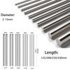 Stainles Steel Shaft Rods, 2mm-15mm Diameter, 125mm 200mm 250mm 330mm  Length