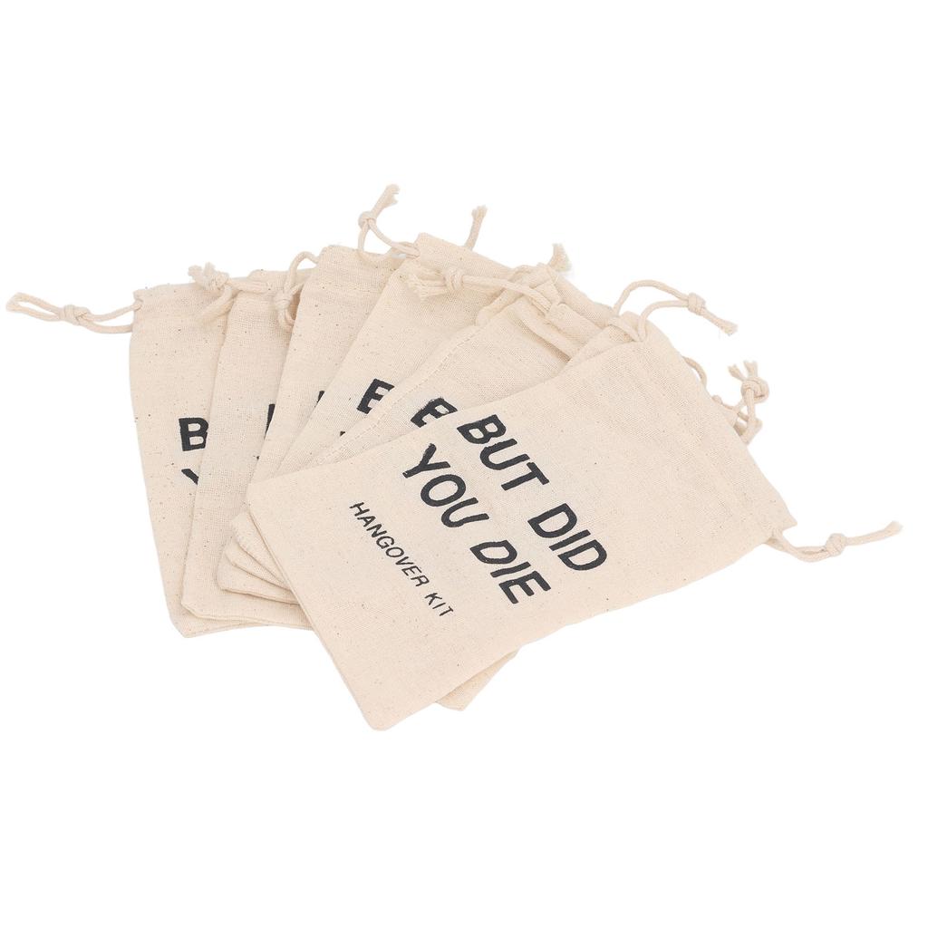 6pcs Bachelor Party Gift Bags with Drawstring Linen Party Favors Bachelor Bridal Shower Pouches for