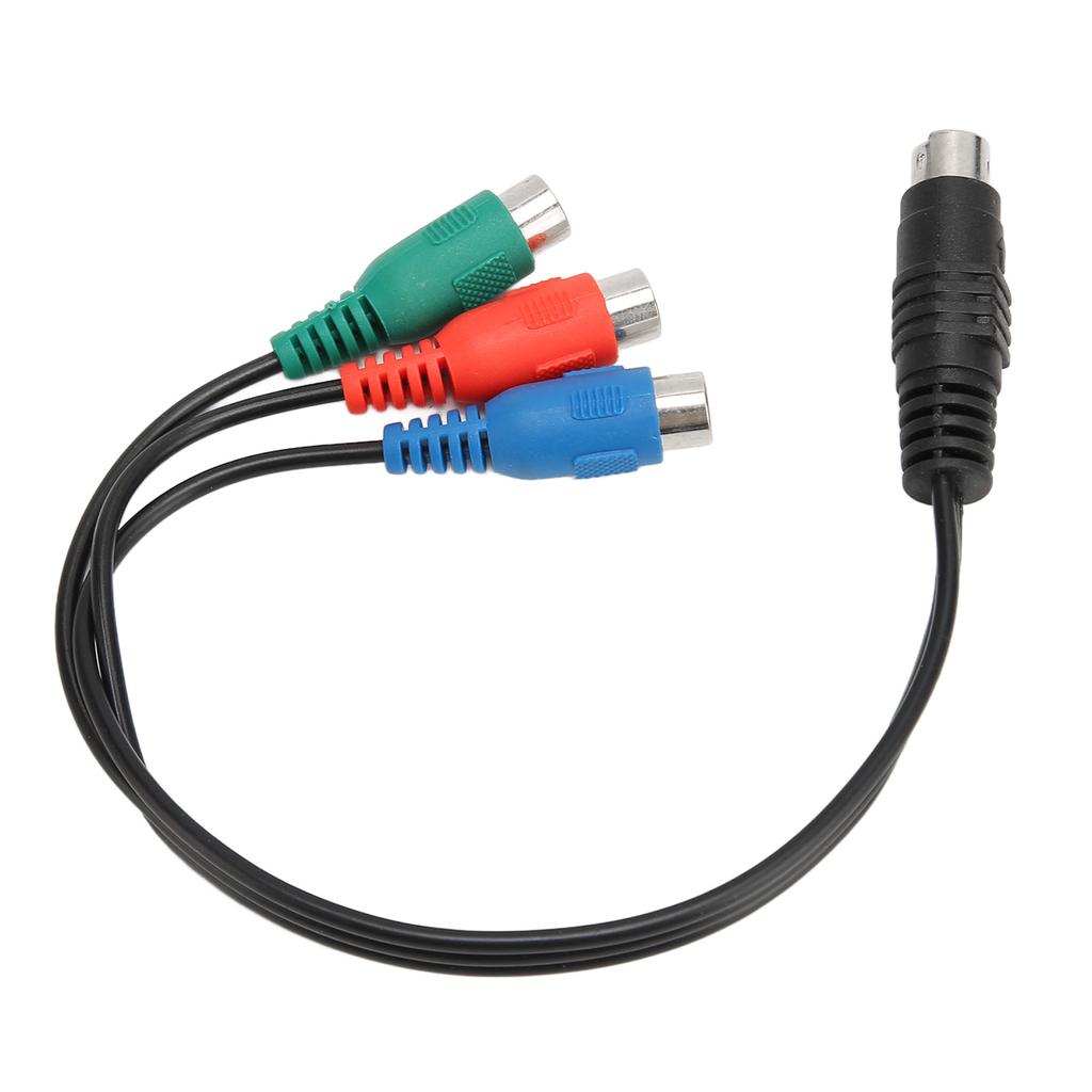 S Video 7 Pin Male to 3RCA Female Cable High Accuracy 7 Pin to AV Cable Sound Adapter Cable 0.9ft