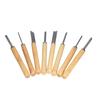 8PCS HSS Steel Wood Carving Tools Groove Parting Lathe Chisel Set Wood Turning Chisels  For Hardwood