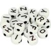 Alphabet Pearl 7mm White and Black 300 Pieces