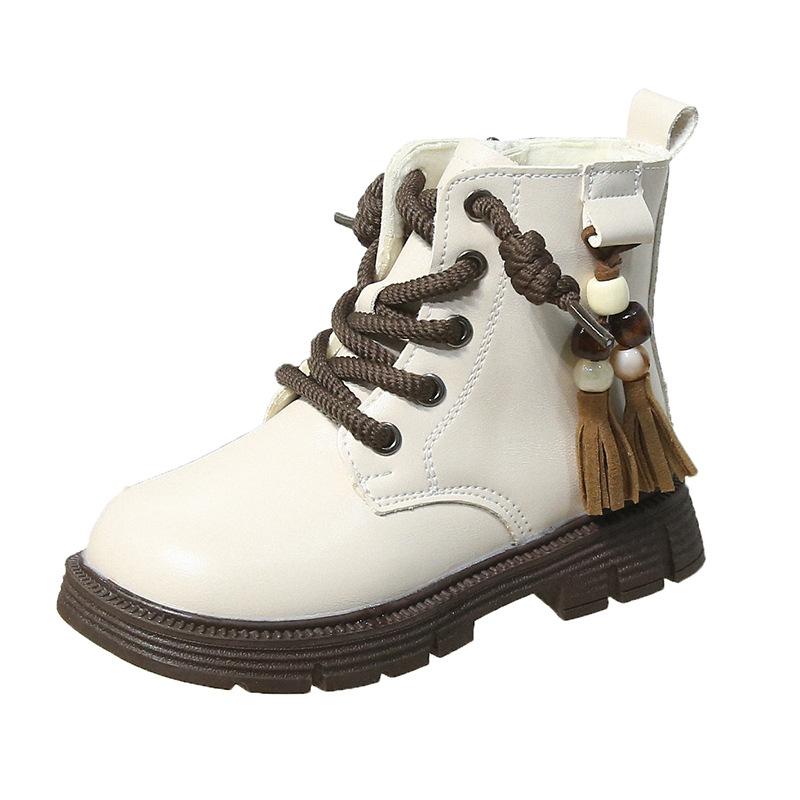 Ботинки для мальчиков и девочек 2025 осень и зима новые ботинки Мартин на мягкой подошве детские ботинки принцессы короткие ботинки кожаные ботинки высокие одноклассники