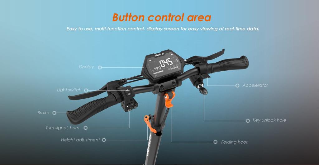 KuKirin G2 PRO 600W Electric Scooter, 48V 15.6Ah 58km Range, 45km/h, 9" Tubeless Tires, Foldable E-Scooter