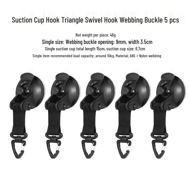 Suction Cup Hook for Wall, Glass, and Car Roof Tent Storage