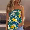 Летние топы-трубы для женщин, милая сексуальная футболка без рукавов с открытыми плечами и цветочным принтом
