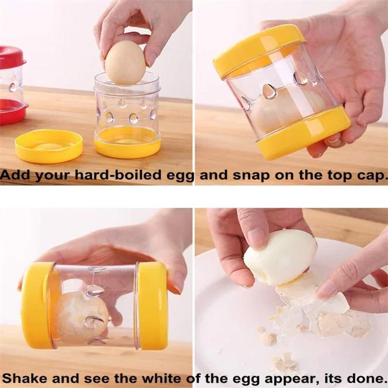 1pc Hand-cranked Automatic Egg Sheller Boiled Eggs Peeler Machine Egg Opener Fully Automatic Small Tool Egg Tool  Kitchen Tool
