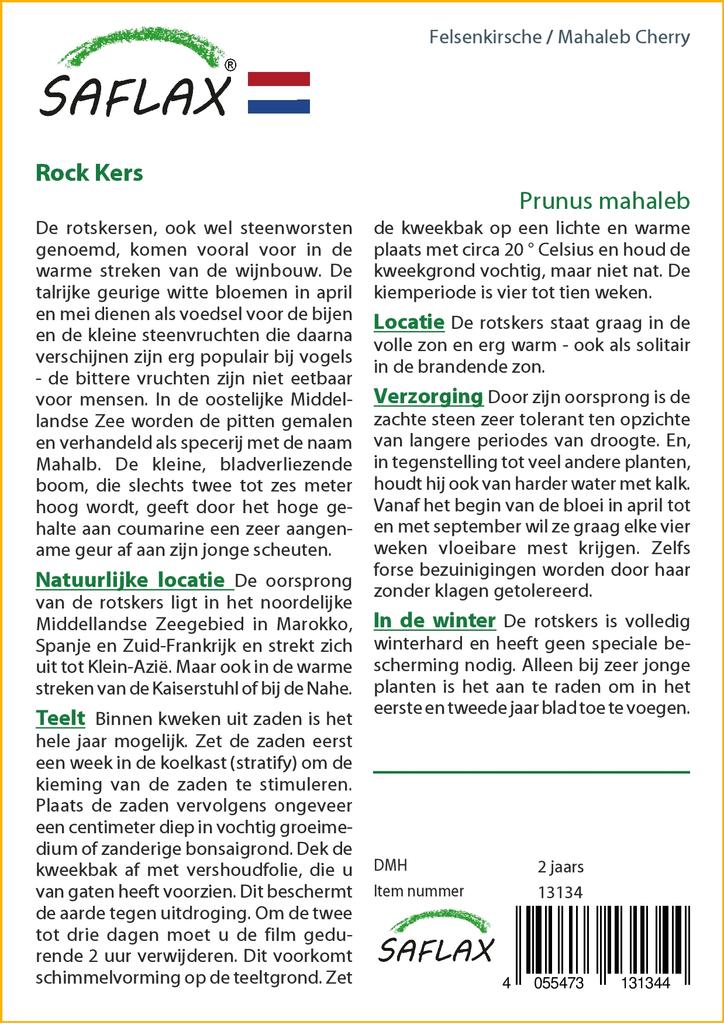 SAFLAX Махалеб Вишня - 30 семян - Prunus mahaleb