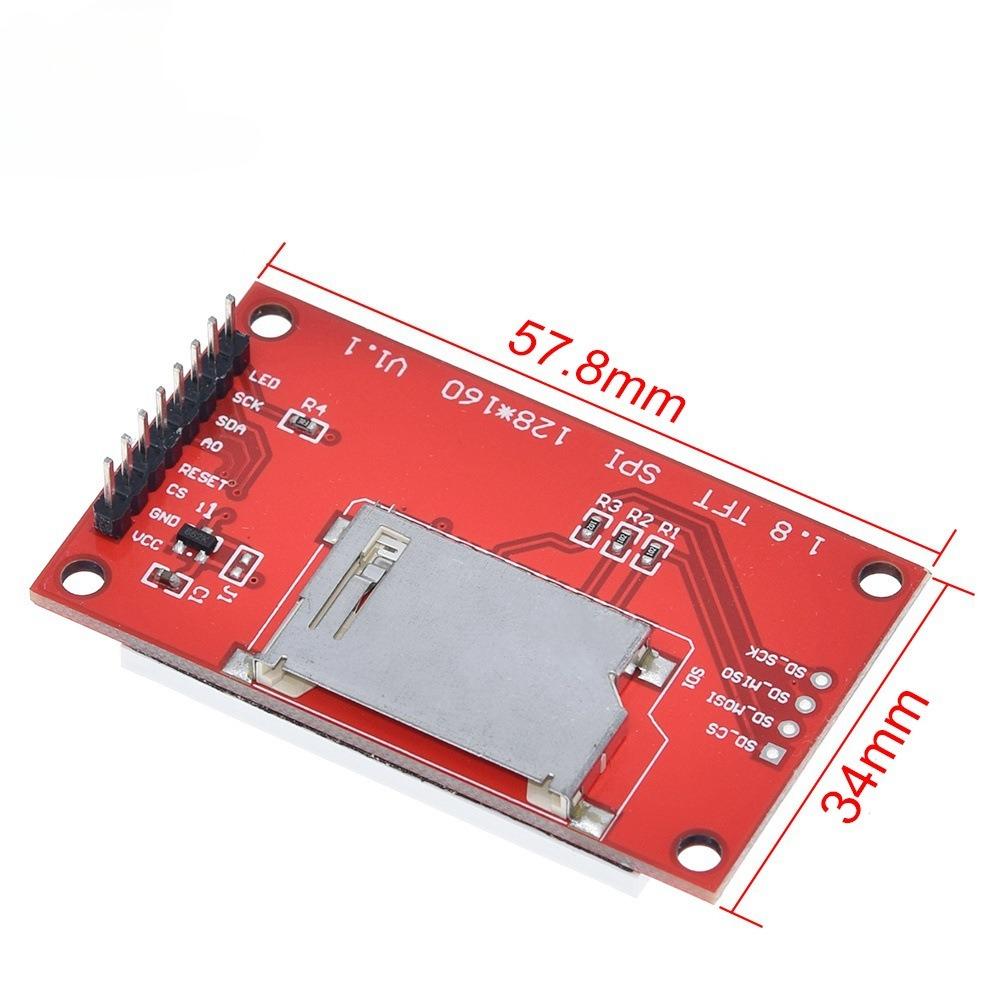 1,8-дюймовый TFT LCD модуль (Модуль ЖК-дисплея, последовательный порт SPI, драйвер для микроконтроллера 51, 4 вывода IO для управления TFT)