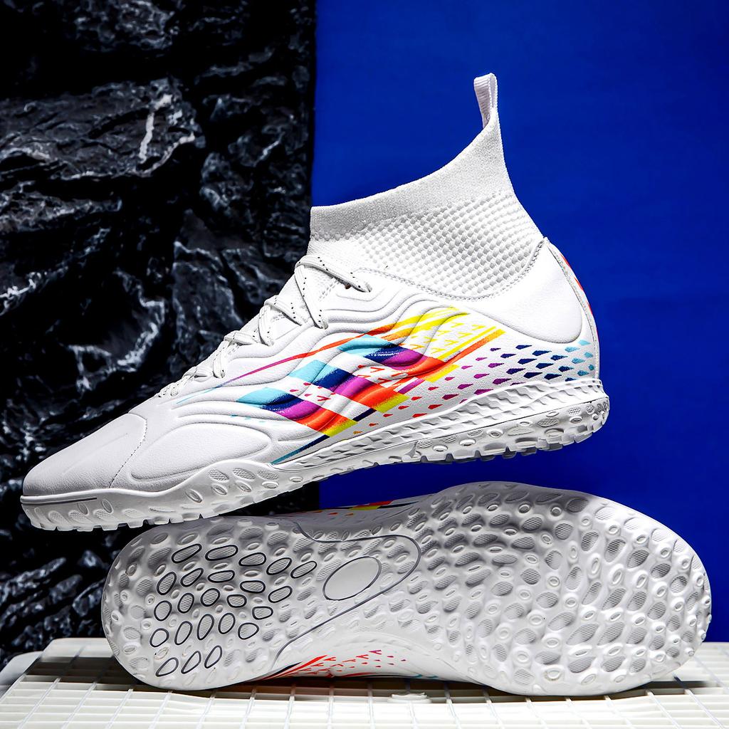 Новые высокие спортивные футбольные бутсы с длинными ногтями футбольные бутсы TF сломанные ногти специальные тренировочные футбольные мужские модели