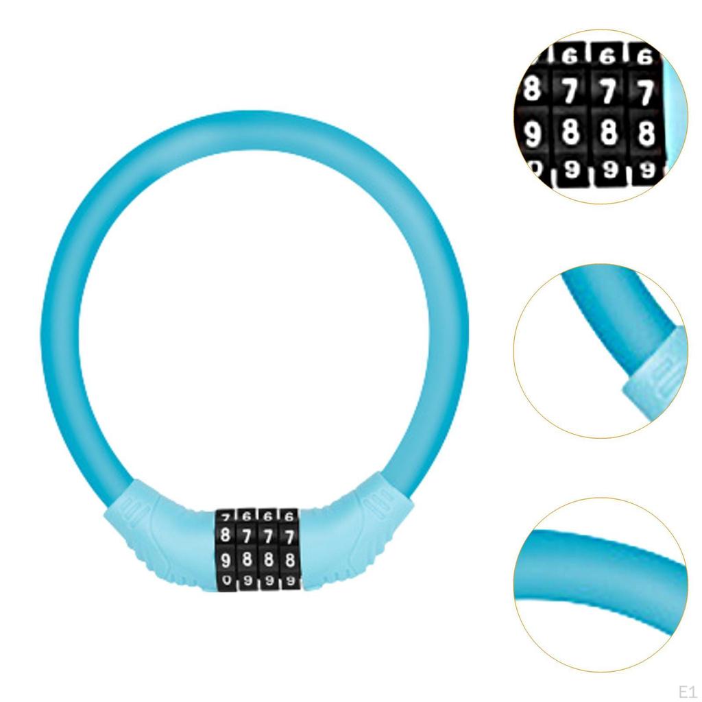 Велосипедный тросовый замок Противоугонный 4-значный пароль Комбинация велосипедных аксессуаров