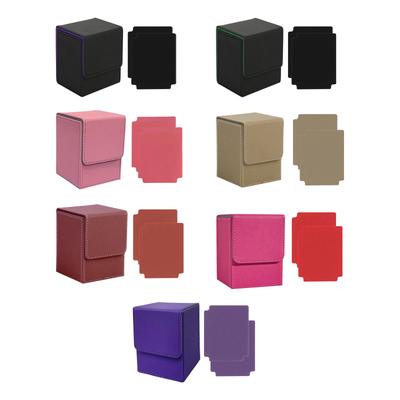 Большой кейс для колоды карт из ПУ кожи, органайзер для карт, коробка для хранения, контейнер-протекторы для коллекционеров карт