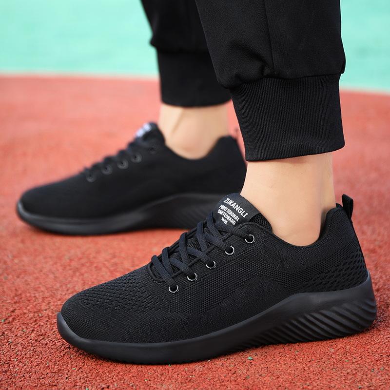 Autumn Spring Plus Size Running Shoes Men's Casual Flying Sports Zapatillas Hombre Shoes Trendy Mesh Sneakers Men H543