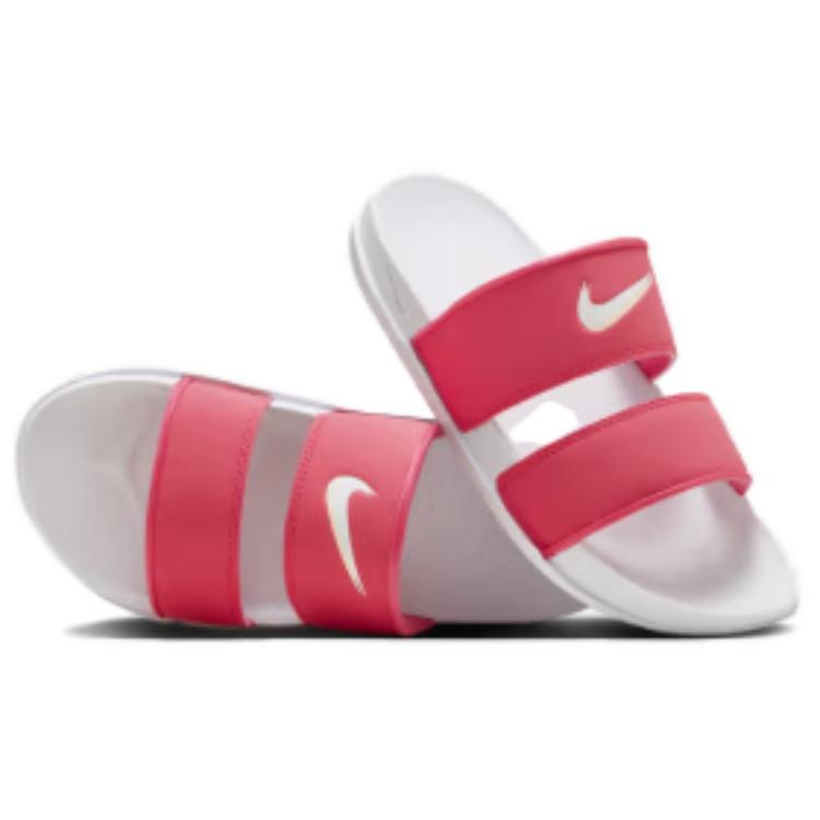 Nike Женские шлепанцы для дома и улицы, нескользящие, быстросохнущие, красные с белым DC0496-106