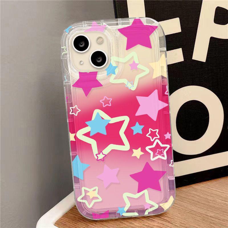 Чехол для телефона Color pentagram apple 15 iphone14promax прозрачный мягкая резина 13/12/11 всесторонний противоударный