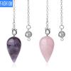 Water Drop Amethyst Personalized Versatile Independent Packaging Natural Crystal Pendant Pendulum