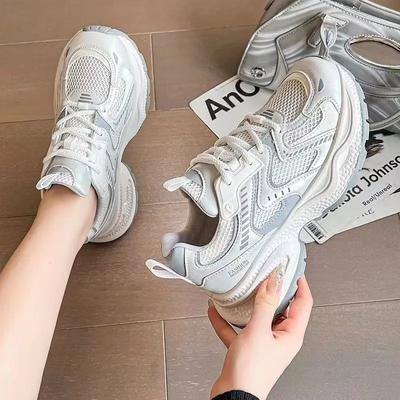 Модные дышащие туфли на шнуровке из сетки для женщин Новинка 2025 года Корейская эстетика Легкий Y2k стиль Повседневные тренды Женская обувь в продаже