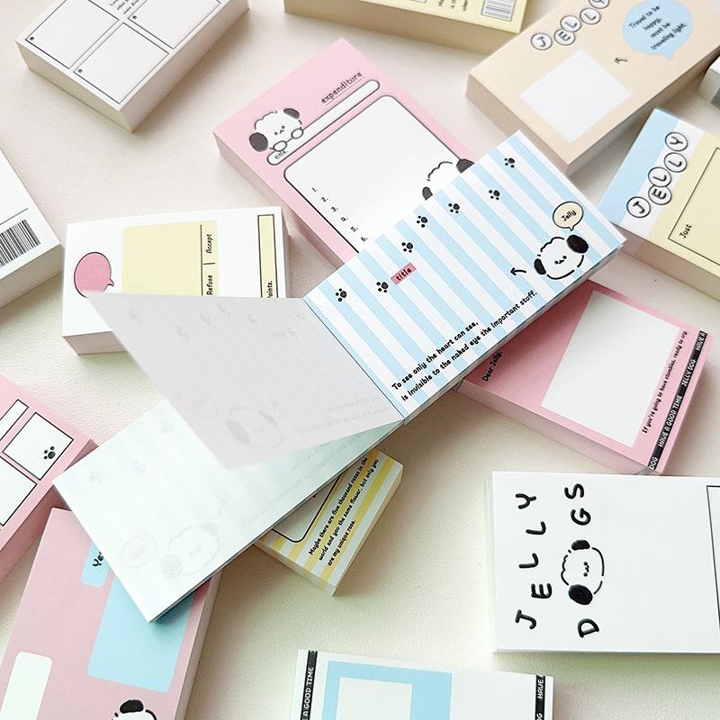 100 Sheets/pc Cartoon Memo Pad Sticky Note To Do List Check List Planner Notepad for Staff Students Stationery Journaling