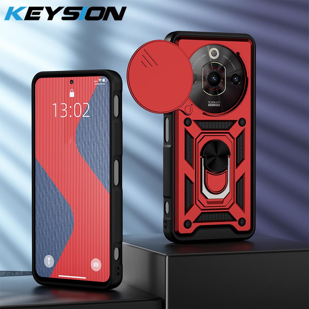KEYSION Противоударный чехол для ZTE nubia Focus Pro 5G со сдвижной камерой, защитное кольцо для объектива, подставка, чехол для телефона для nubia Focus Pro 5G