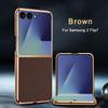Для Samsung Galaxy Z Flip 7 Чехол Роскошная Кожа Личи Skin Покрытие Защитная Задняя Крышка Чехол Для samsung Z Flip7 Чехол для Телефона