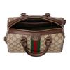 Gucci Кожаная сумка-тоут через плечо с логотипом Ophidia, средняя, женская, коричневая 836825-FAE0J-9867