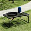 Camping Folding Table Outdoor Picnic Table Foldable Beach Table Mesh Top Grill Table