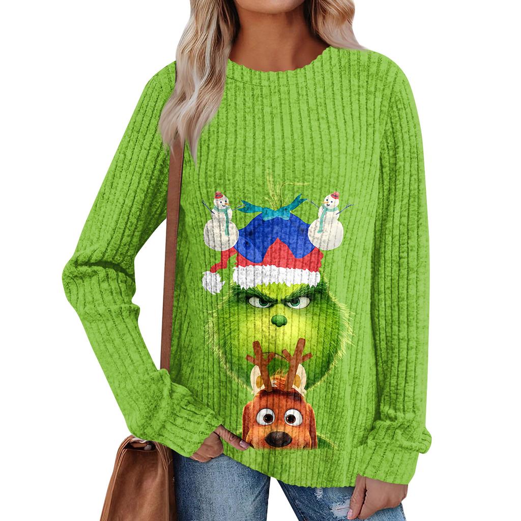 Женский принт Легкий Топ с круглым вырезом из матового хлопка