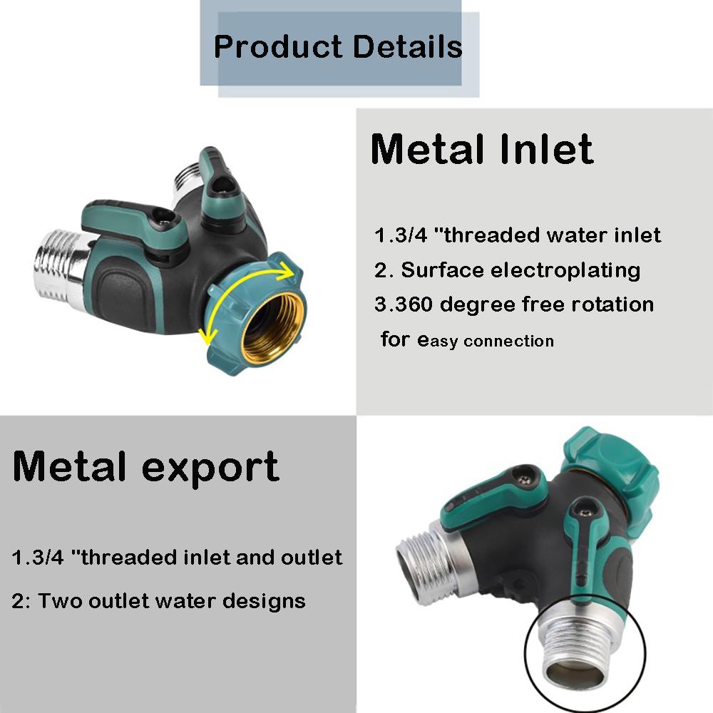1 шт. Трехходовой разветвитель для полива сада, пластиковый распределитель воды в европейском стиле, соединитель для садового инструмента