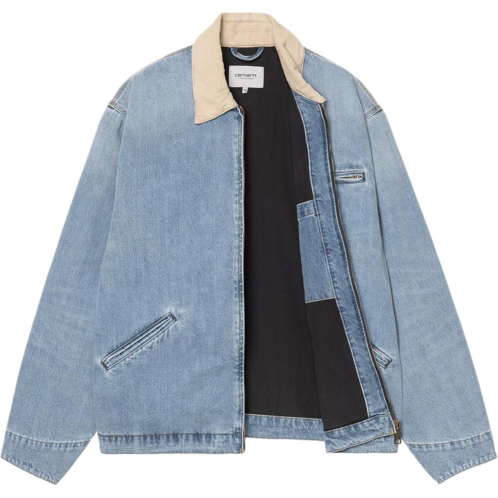 Carhartt WIP SS26 OG Детройтская куртка Повседневная Модная Молния Воротник Длинный рукав Джинсовая куртка Мужские куртки I036593-2XN-UR