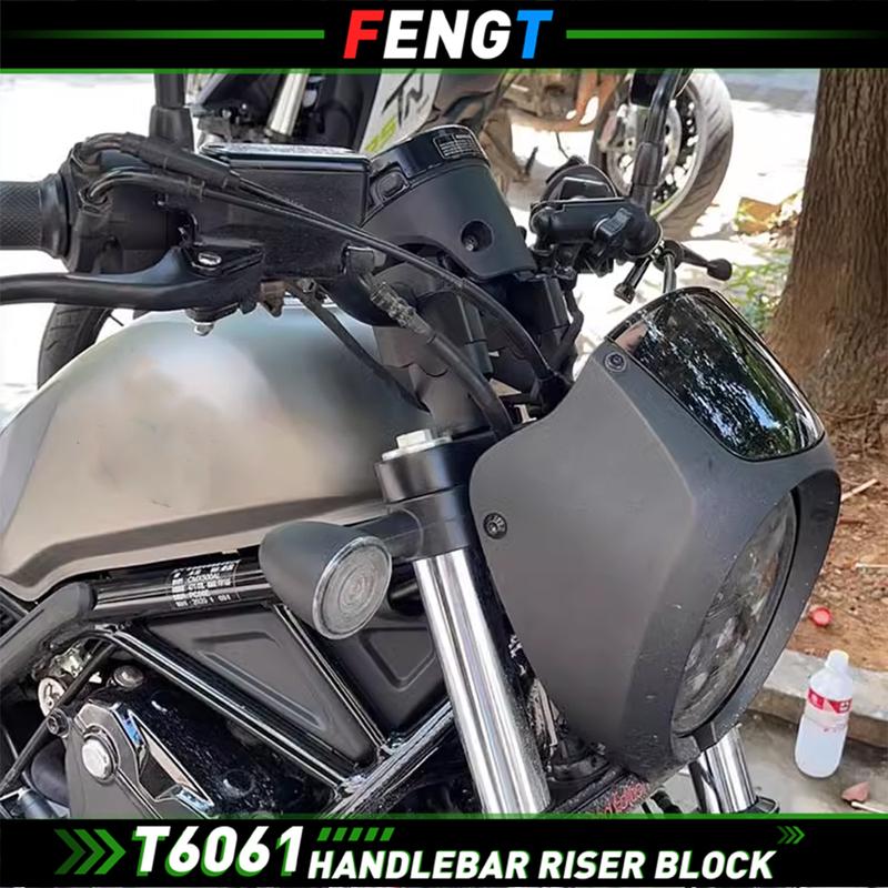 For Honda Rebel 500 300 1100 CMX500 CMX300 CMX1100 REBEL1100 Motorcycle Handlebar Riser Bar Mount Handle Clamp Height Increasin