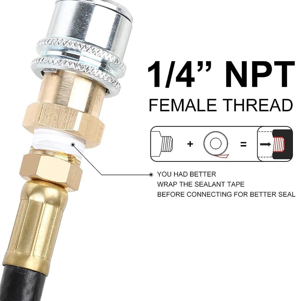 Латунный самоблокирующийся патрон для накачки шин с клипсой Простой в использовании, разработан для герметичности и легкого управления