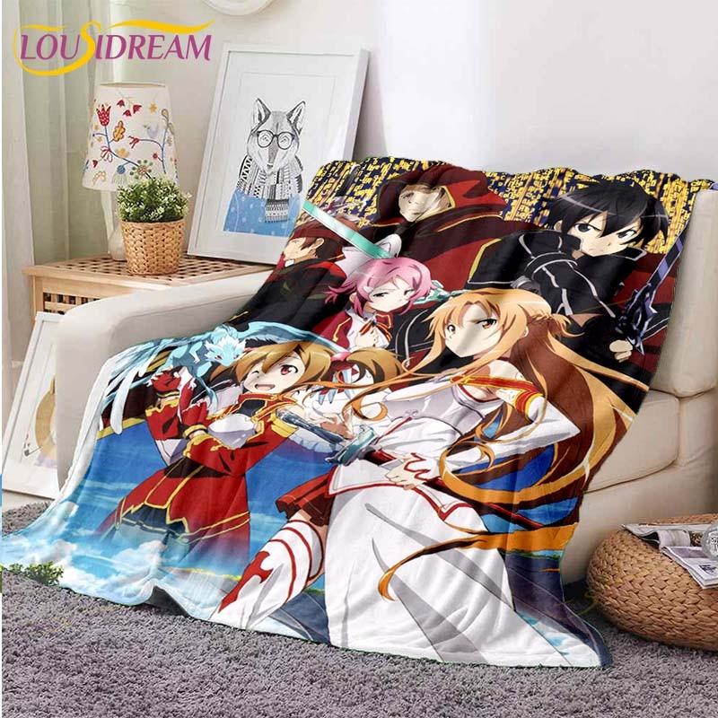 Одеяло Asuna Sword Art Online, одеяло для дивана-кровати, супер мягкое теплое одеяло, флисовое одеяло