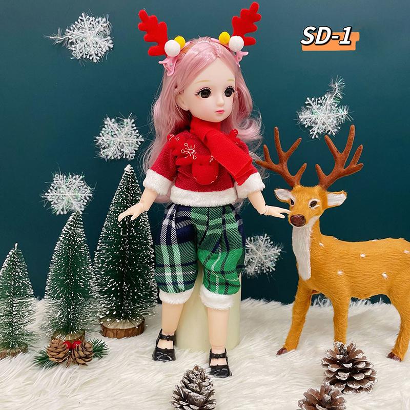 30cm Bjd Doll 23 Moveable Joints 12 Inch Christmas Dolls With Clothes and Shoes Kids Toys For Girl's Christmas Gifts