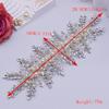 Beaded Patch Applique Crystal Leaf Headband Floral Jewelry Wedding Headpiece  For Women Bridal