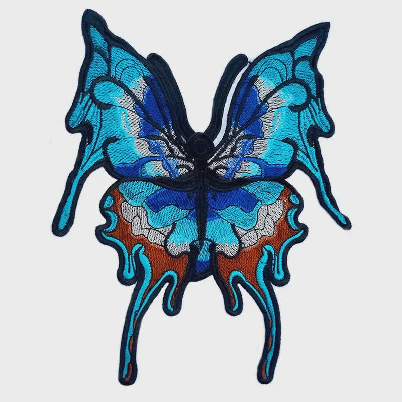 Нашивка с цветной 3D-бабочкой и цветочным кружевом