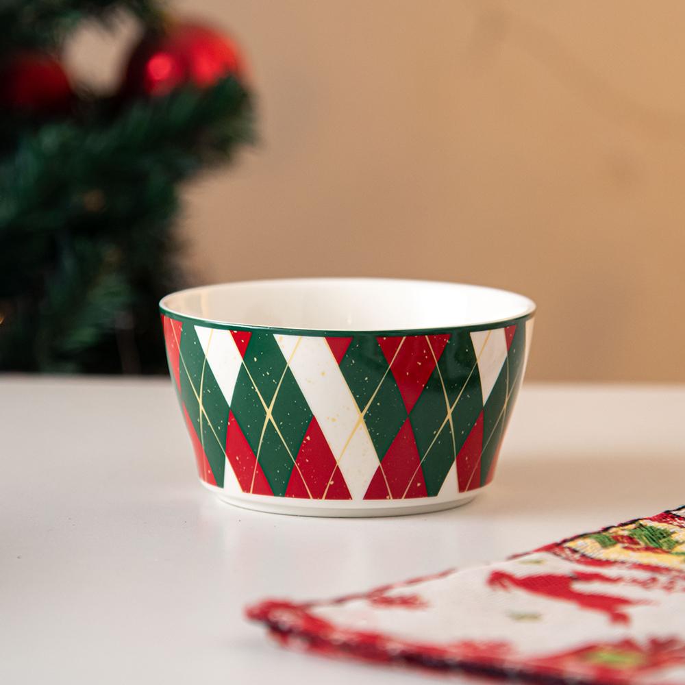 Изысканная Рождественская Керамическая Тарелка Легкая Роскошь Отель Ресторан Тарелки для Стейка Тарелка для Кухни для Домашней Вечеринки Пиалы для Риса Рождественские Подарки