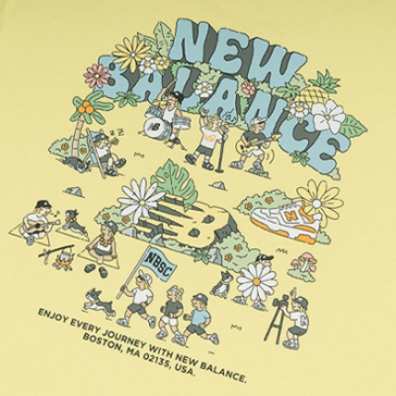 New Balance Футболка с коротким рукавом Uni Nb Boy Picnic FesTival Nbnef31613 30