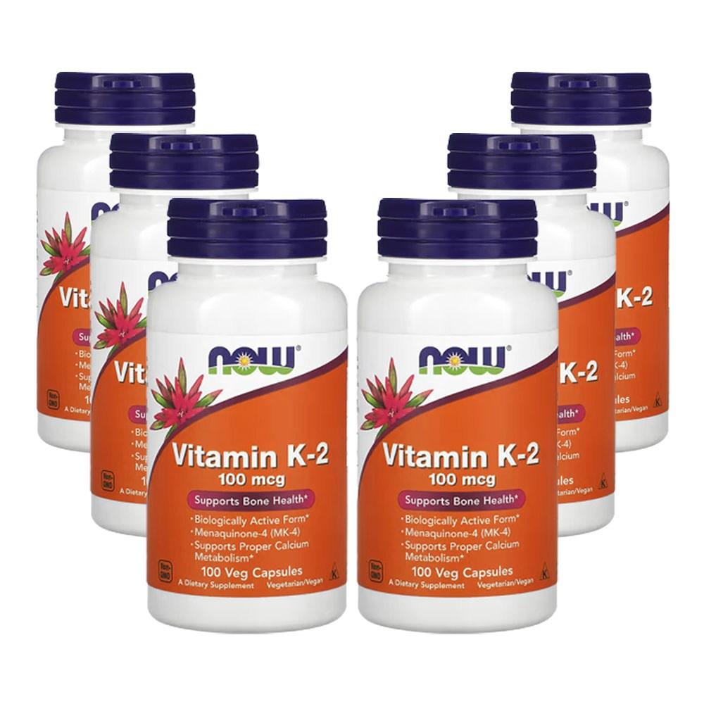 Now Foods Витамин K-2 100 мкг Растительные Капсулы 100 Таблеток 6 шт