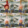 Cartoon Woolly Cowgirl Plush Keychain With Soft Pp Cotton For Bag Decoration