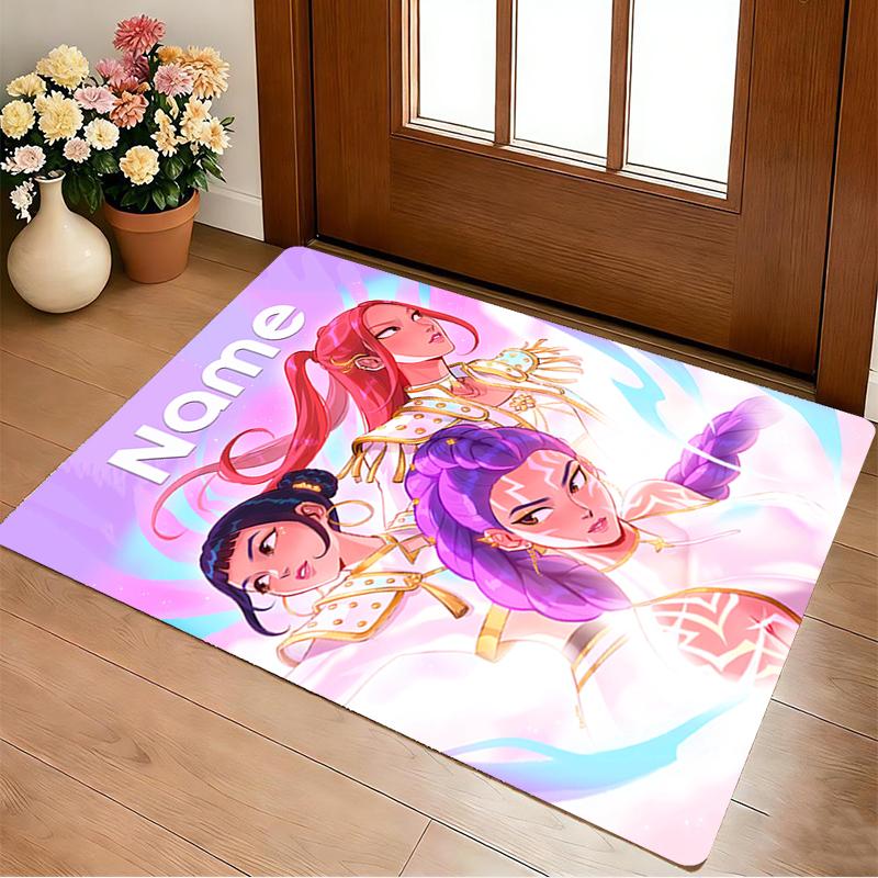 Personalized Name Fantasy Heroes Living Room Non-Slip Area Rug Soft Carpet for Bedroom Playroom Sofa Office Home Decor Doormat