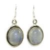 [P7089] - Silver 'Heaven' Moonstone Earrings - 15x13 Mm