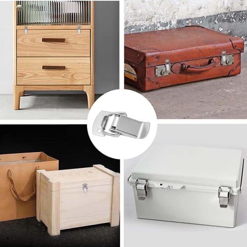 Snap Lock [10-Pack] Stainless Steel Toggle Latch, Screw-in Security Lock, Drawer Latch