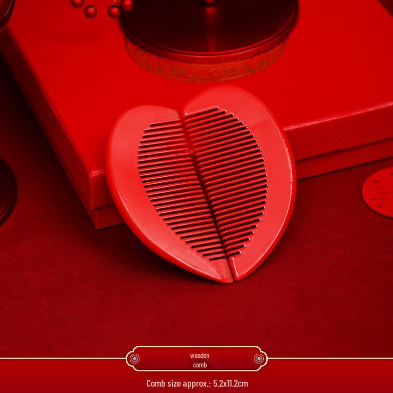 Полный свадебный набор невесты в европейском стиле: Пара зеркал и красные приданые вещи