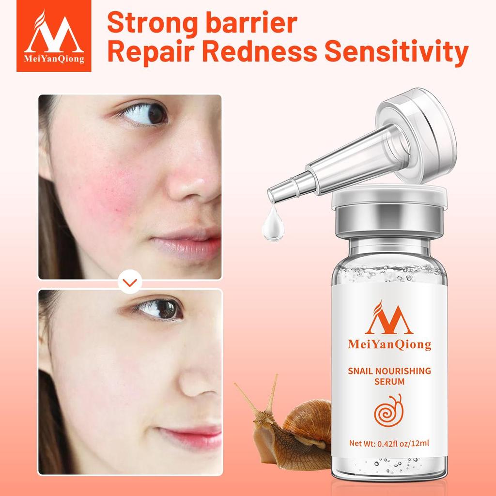 MeiYanQiong Слизь улитки Сыворотка Мелеуровая кислота Против морщин Антивозрастная Увлажняющая Подтягивающая кожу