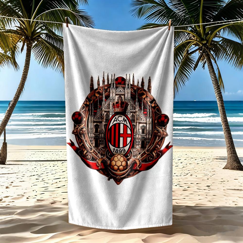 Ac Milan Beach Towel Quickdry Soft Microfiber Comfortable Lightweight