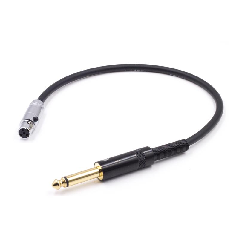 6.35mm TRS to 4 Pin Mini XLR Female TA4F Cable for SHURE Raxikol MIPRO Line6 Bass Guitar Wireless Waist Bag Electric Piano