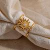 Metal Smooth Sun Ring Spiral Hand Ornament Classic Finger Rings  Women